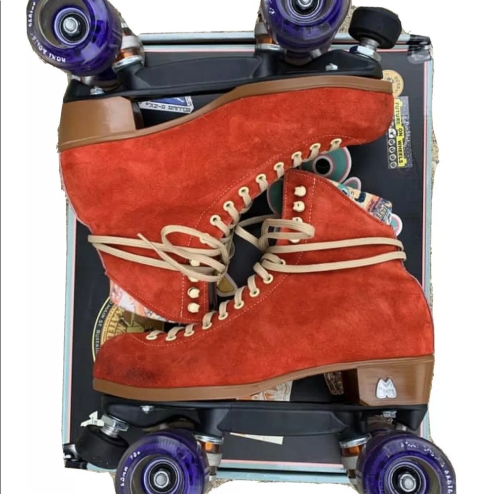 Moxi Lolly poppy red roller skates size 9